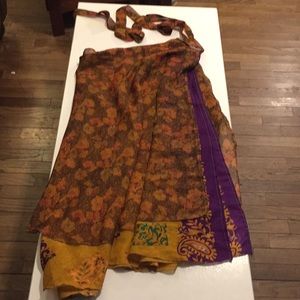 Double Sided Silk Wrap Skirt